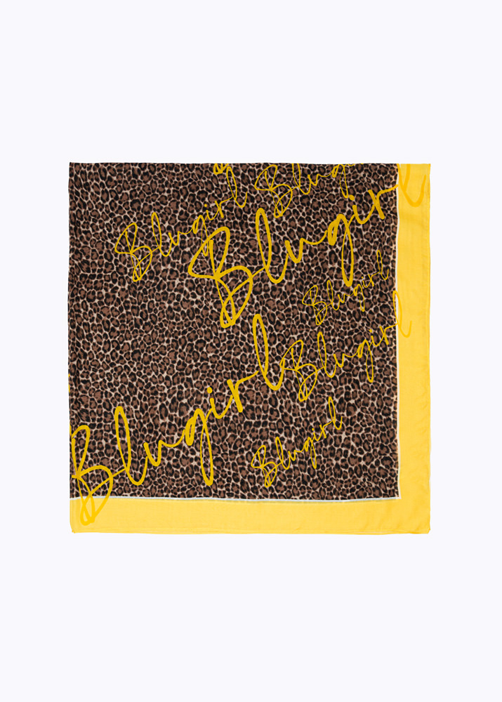 Foulard scarf with animalier print