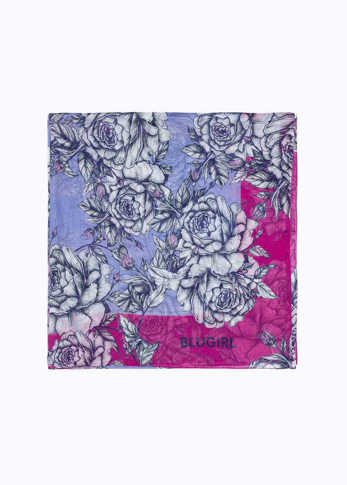 Stole with rose print