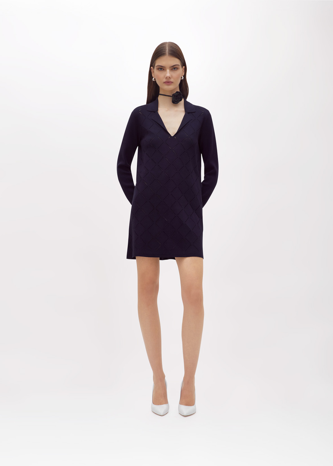 BLUGIRL: FITTED DRESS WITH RHINESTONES