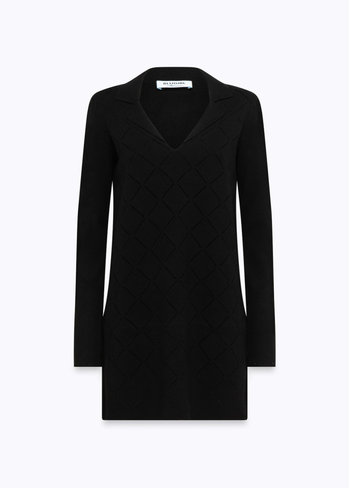 Fitted Dress with Rhinestones