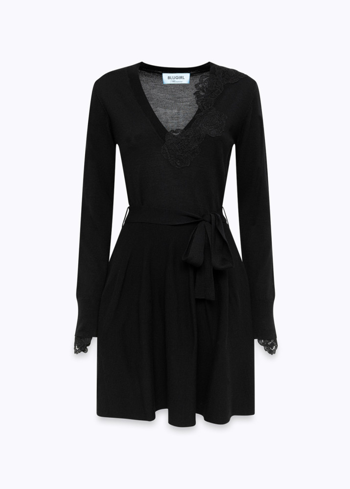 WOOL AND LACE DRESS