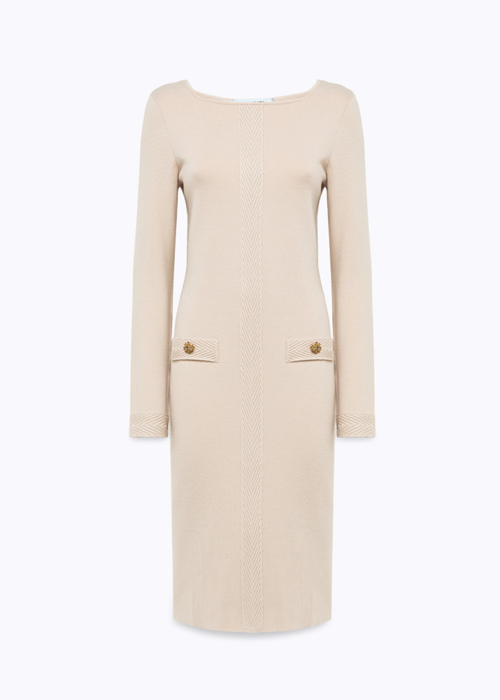 DRESS IN KNIT WITH JEWEL BUTTONS