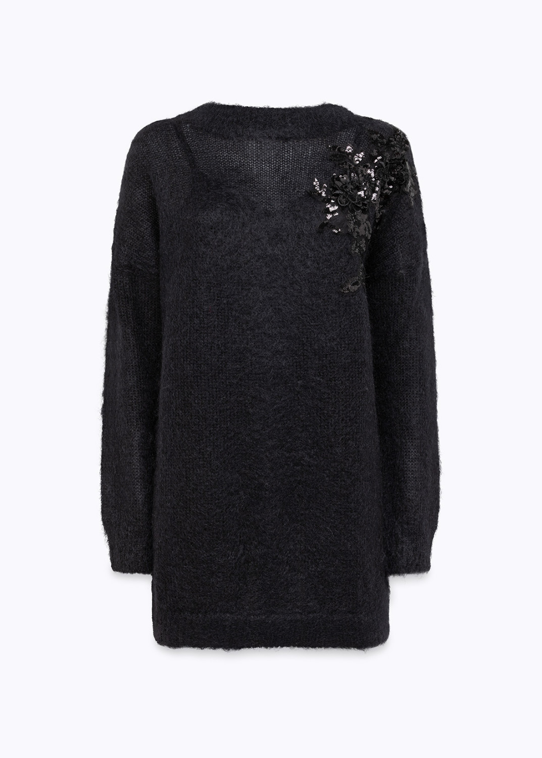 BLUGIRL: MOHAIR DRESS WITH PATCH EMBROIDERY