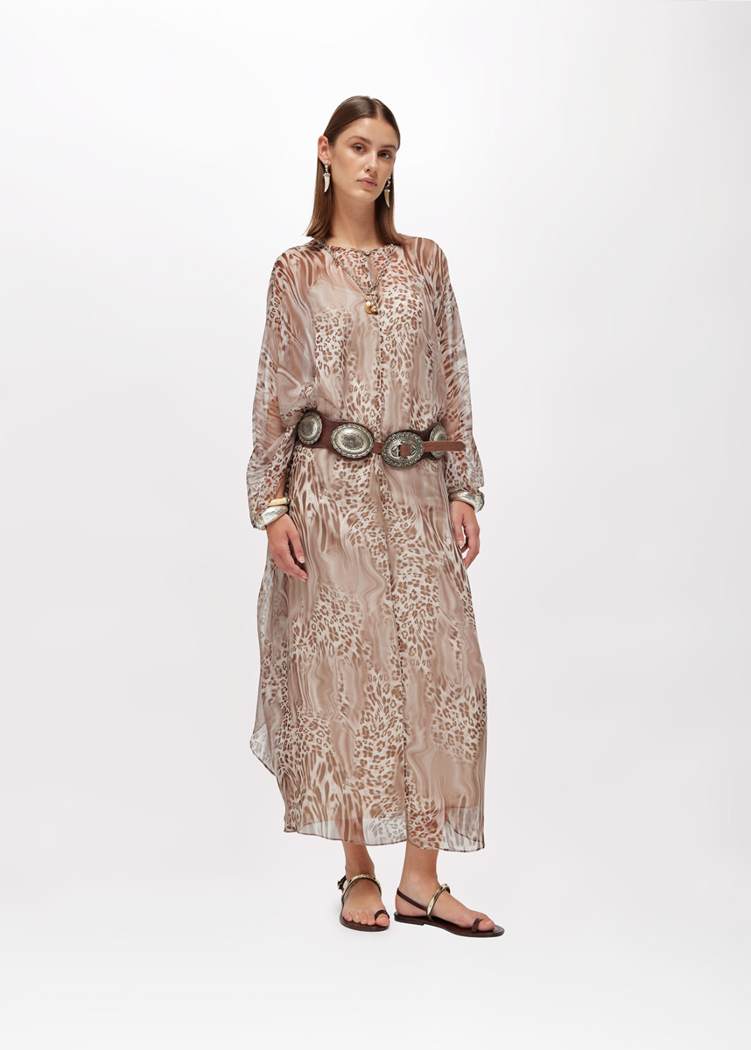 BLUGIRL: ABITO LUNGO IN CHIFFON ANIMALIER