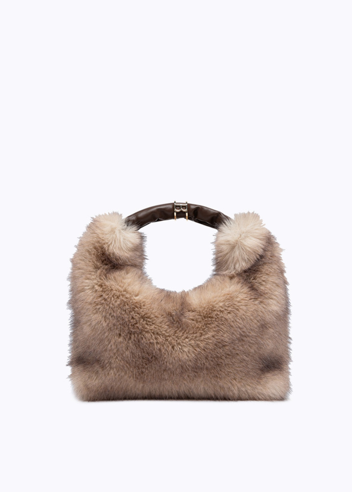 BORSA HOBO IN FAUX FUR