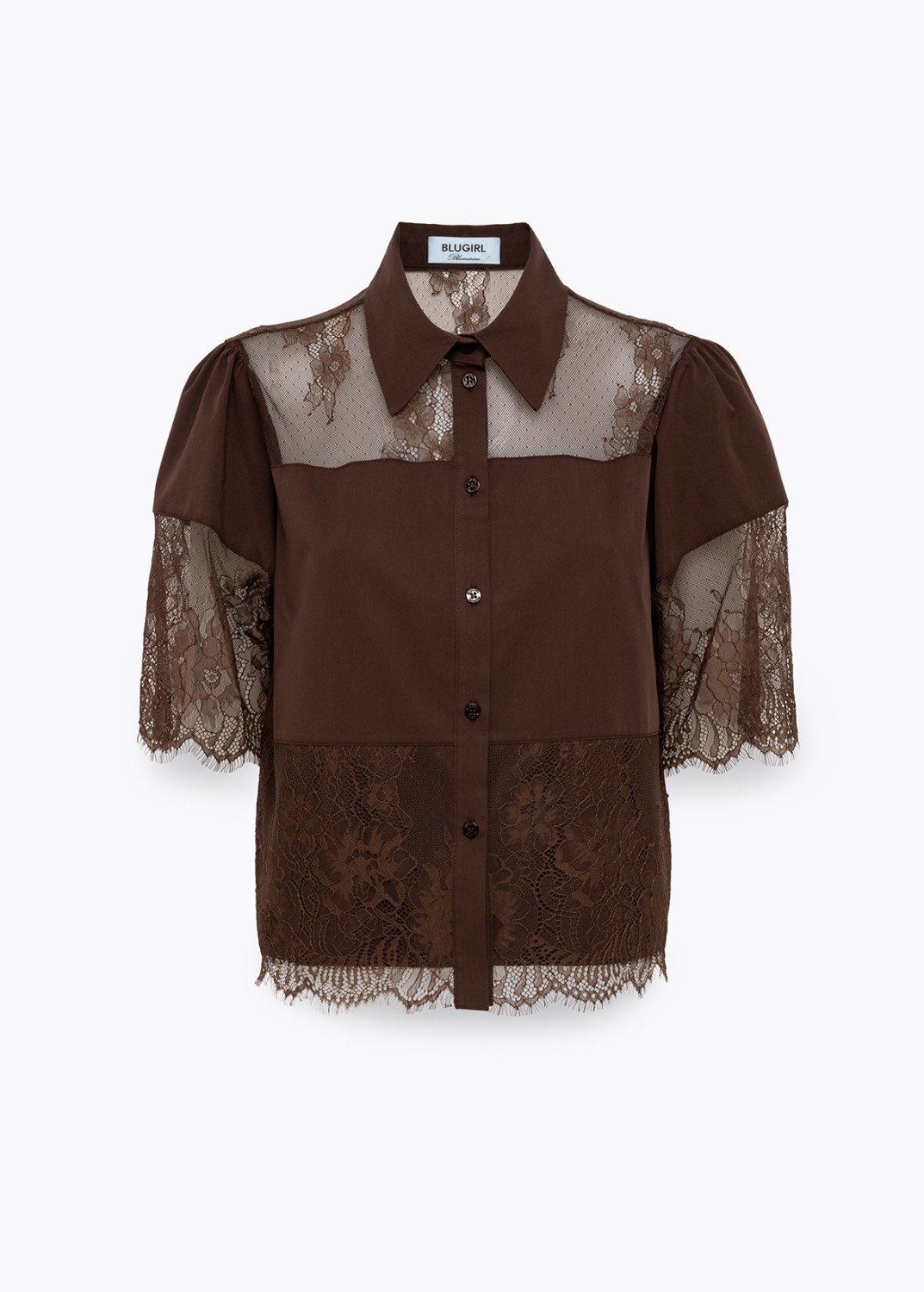 BLUGIRL: CAMICIA IN COTONE CON PIZZO