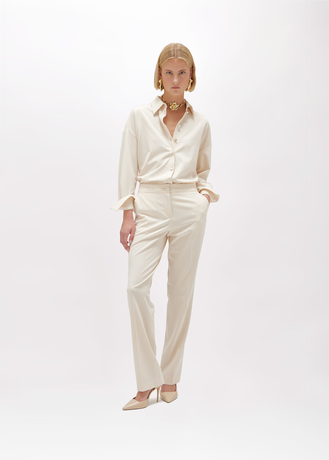 BLUGIRL: STRETCH FLANNEL SHIRT