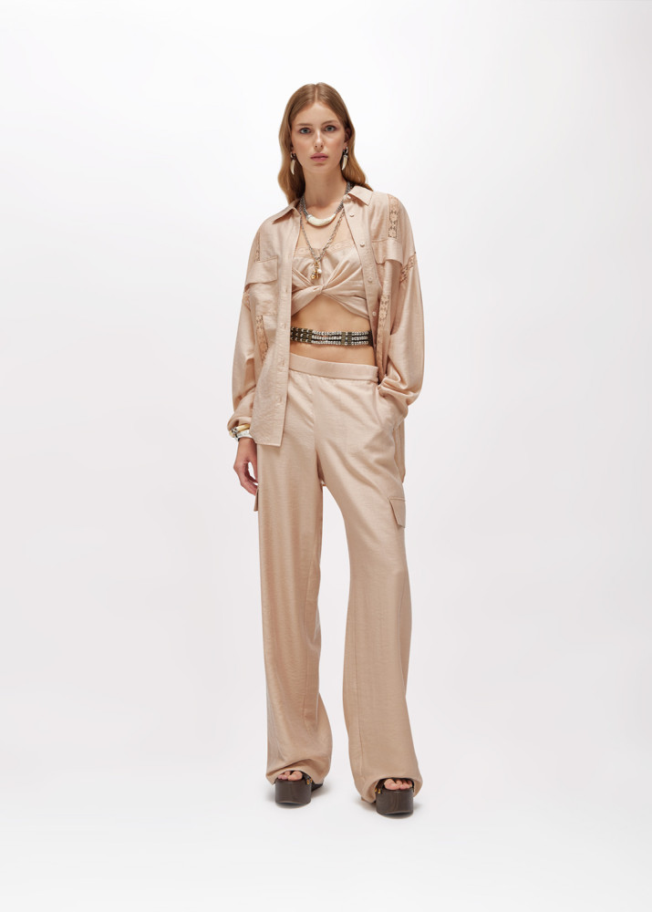 LYOCELL AND LACE SHIRT