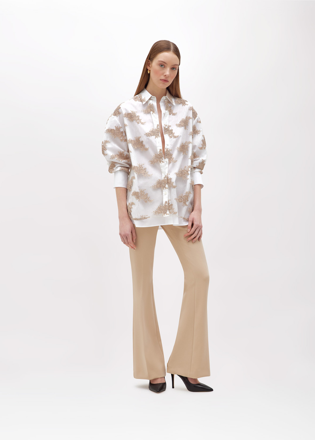 BLUGIRL: POPILINE AND LACE SHIRT