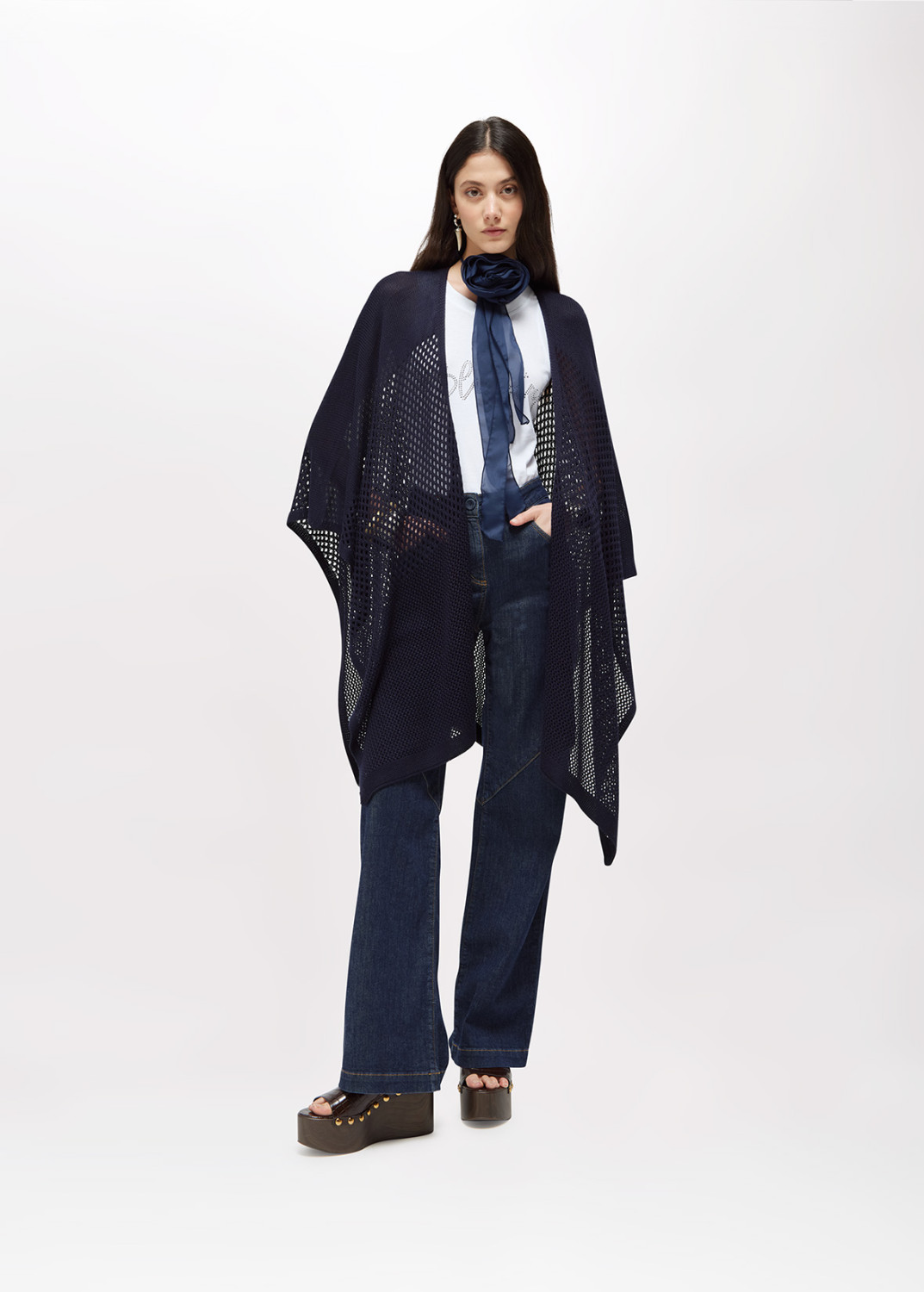 BLUGIRL: DÉGRADÉ KNIT CAPE