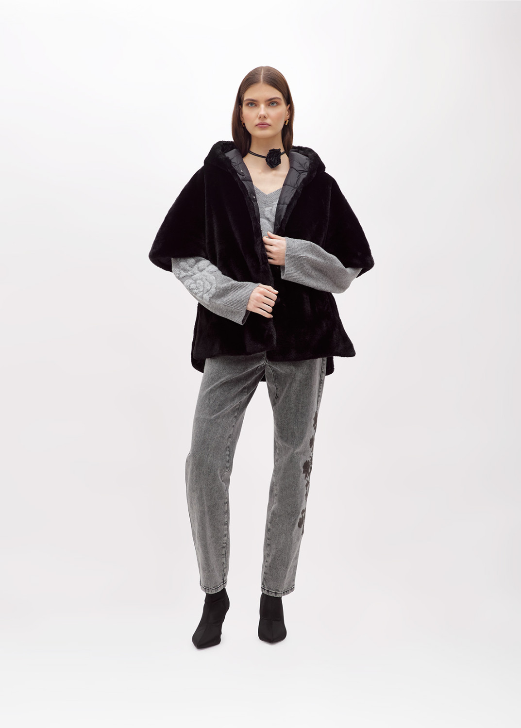 BLUGIRL: CAPPA REVERSIBILE IN FAUX FUR