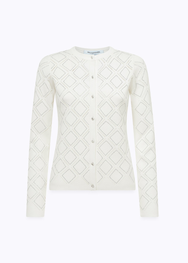 CARDIGAN AND TOP WITH RHINESTONES