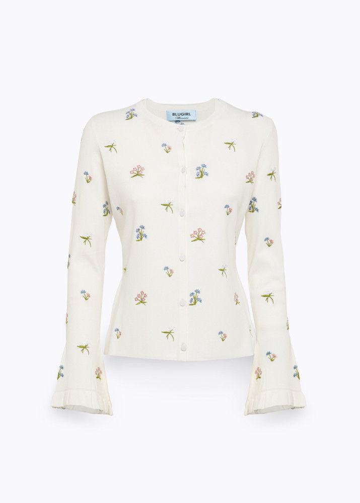 CARDIGAN E TOP IN MAGLIA CON RICAMI