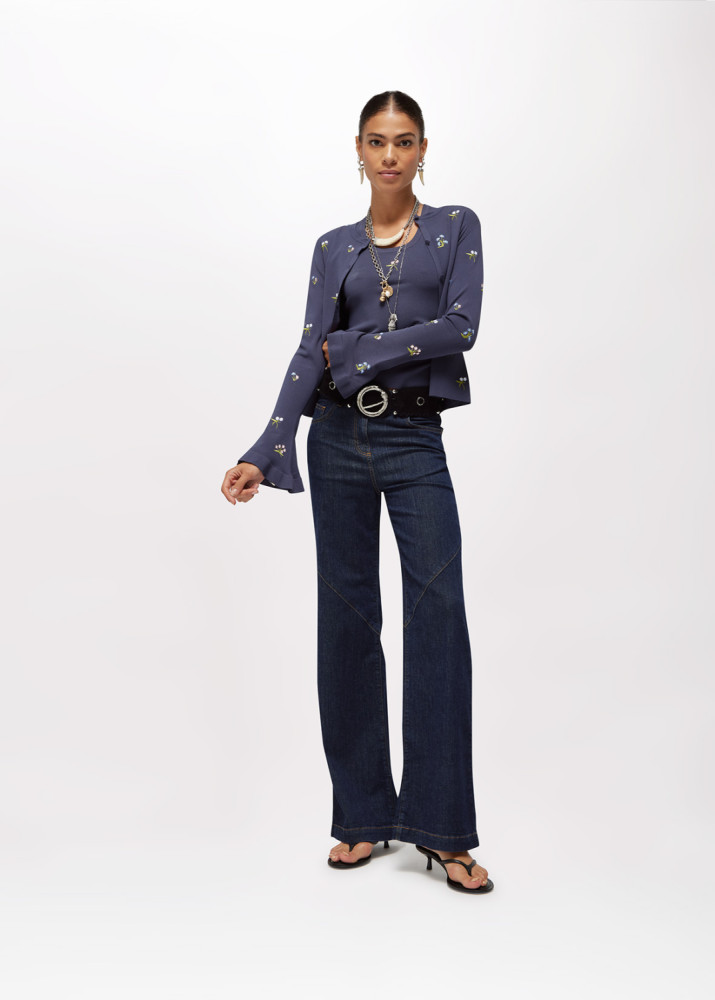 CARDIGAN E TOP IN MAGLIA CON RICAMI