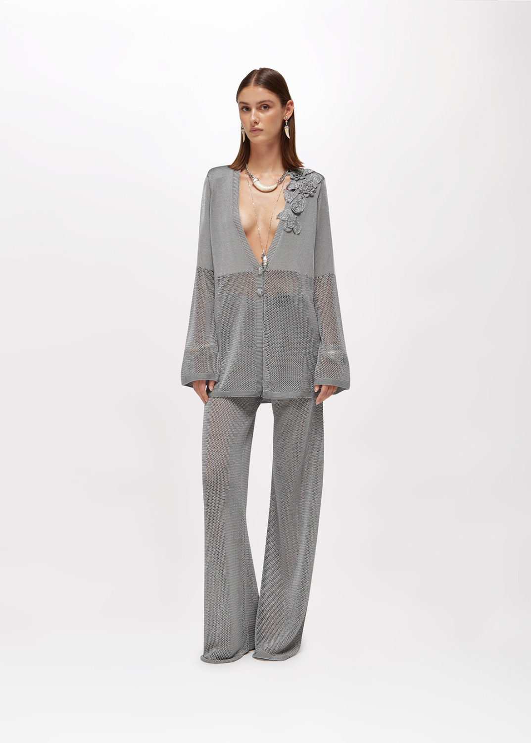 BLUGIRL: CARDIGAN IN MAGLIA CON RICAMO