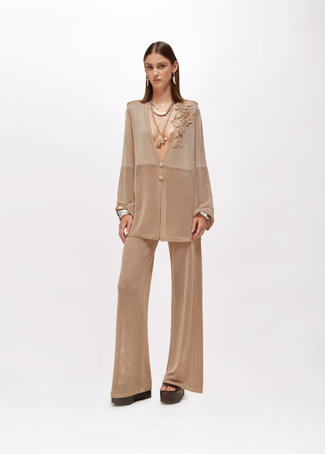 BLUGIRL: CARDIGAN IN MAGLIA CON RICAMO