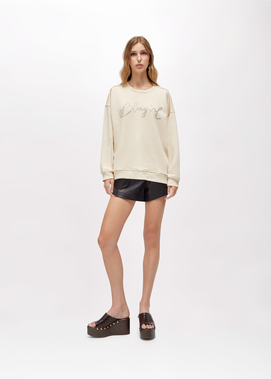 BLUGIRL: FELPA IN COTONE CON LOGO