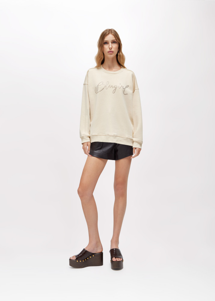 FELPA IN COTONE CON LOGO