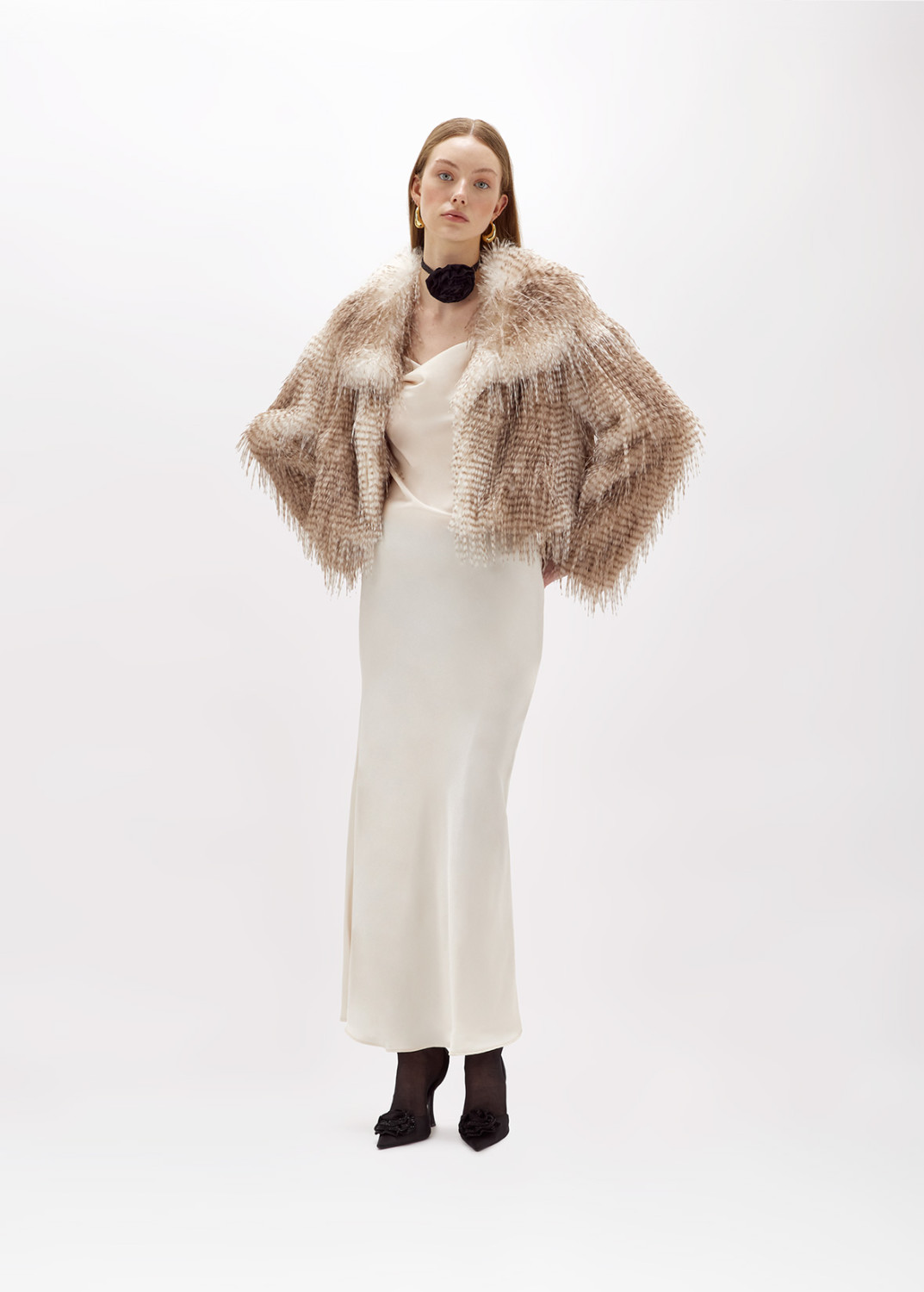 BLUGIRL: BOXY JACKET IN FAUX FUR