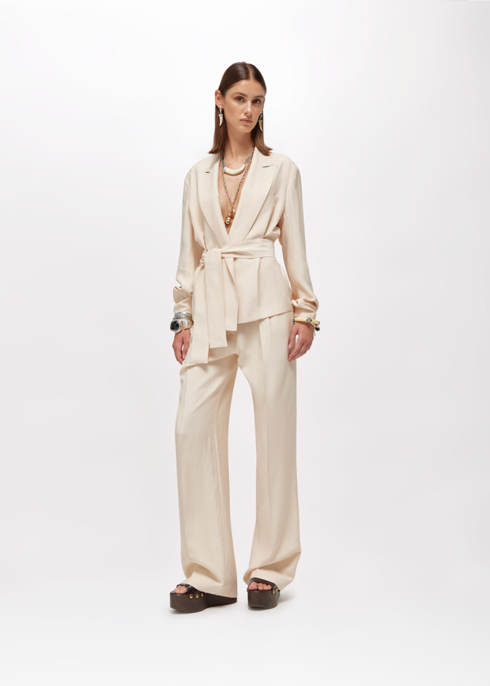 BOXY LINEN-BLEND JACKET