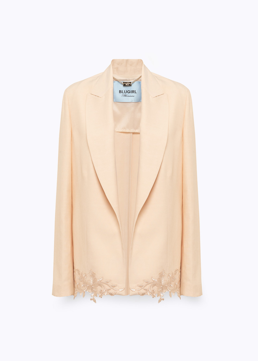 BLUGIRL: BOXY JACKET IN LINEN BLEND WITH LACE