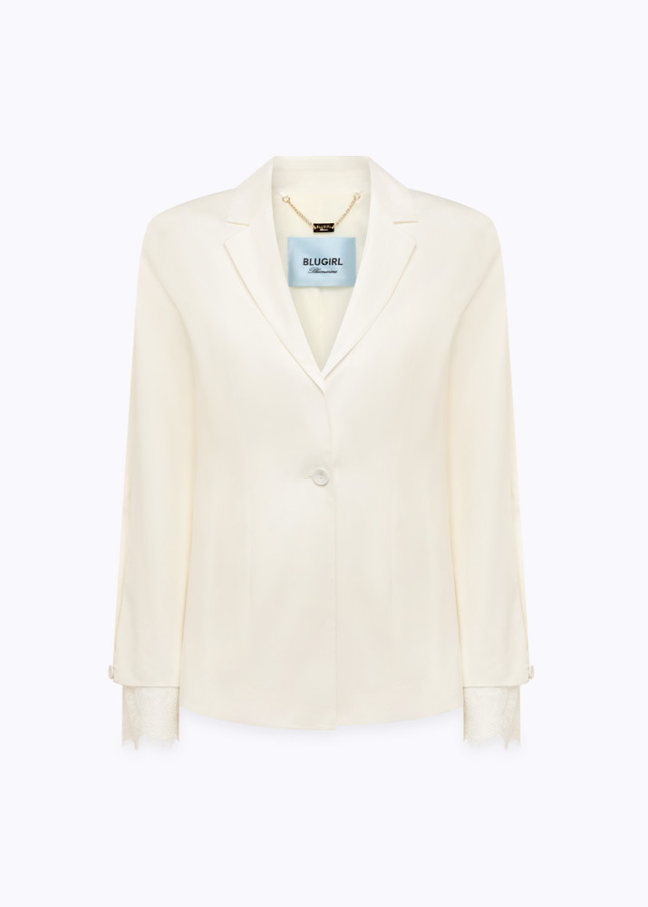 GIACCA IN COTONE CON PIZZO