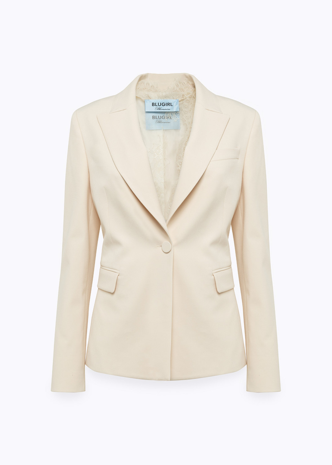 BLUGIRL: FLANNEL JACKET AND LACE TOP