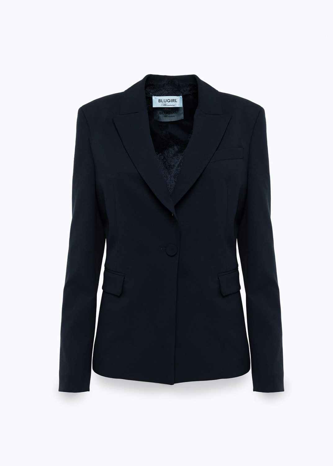 BLUGIRL: FLANNEL JACKET AND LACE TOP