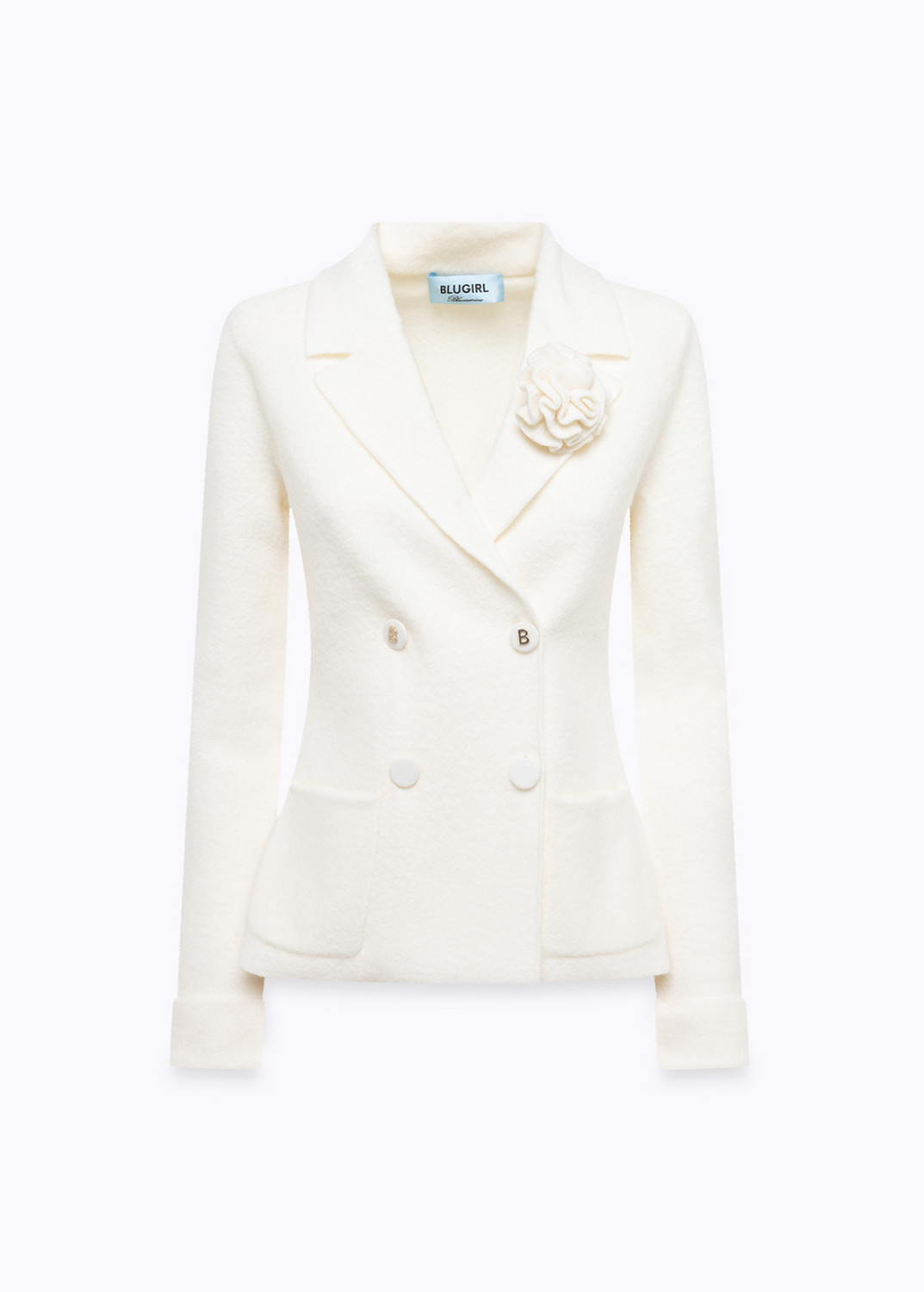 BLUGIRL: JACQUARD KNIT JACKET WITH PIN