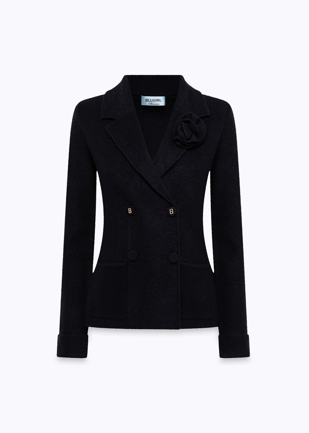 BLUGIRL: JACQUARD KNIT JACKET WITH PIN