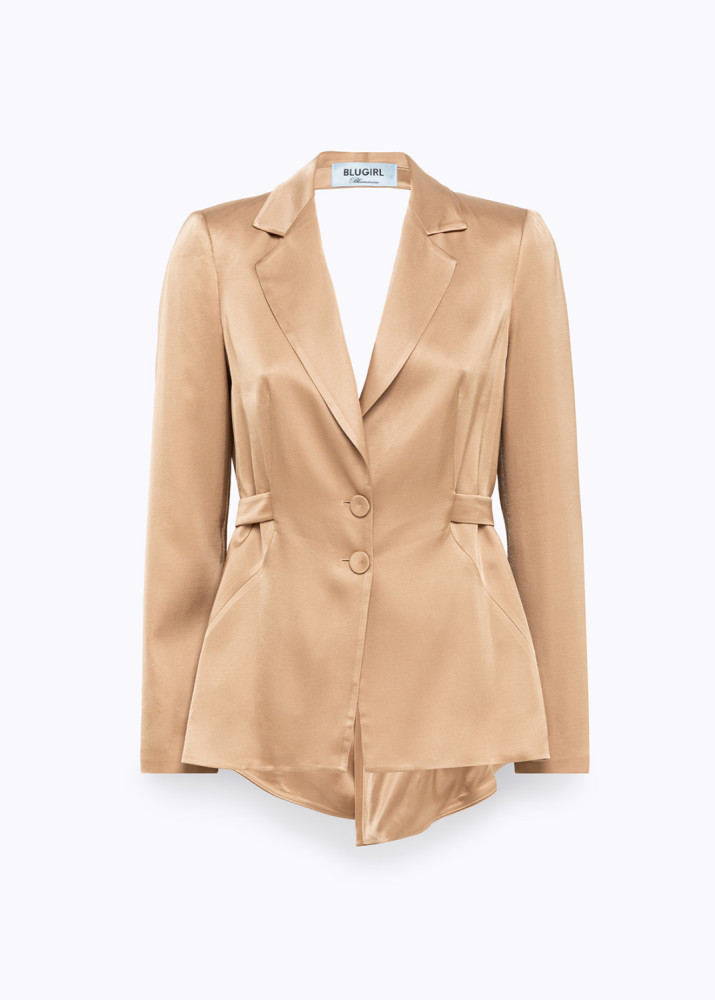 SATIN BLAZER WITH CUT-OUT