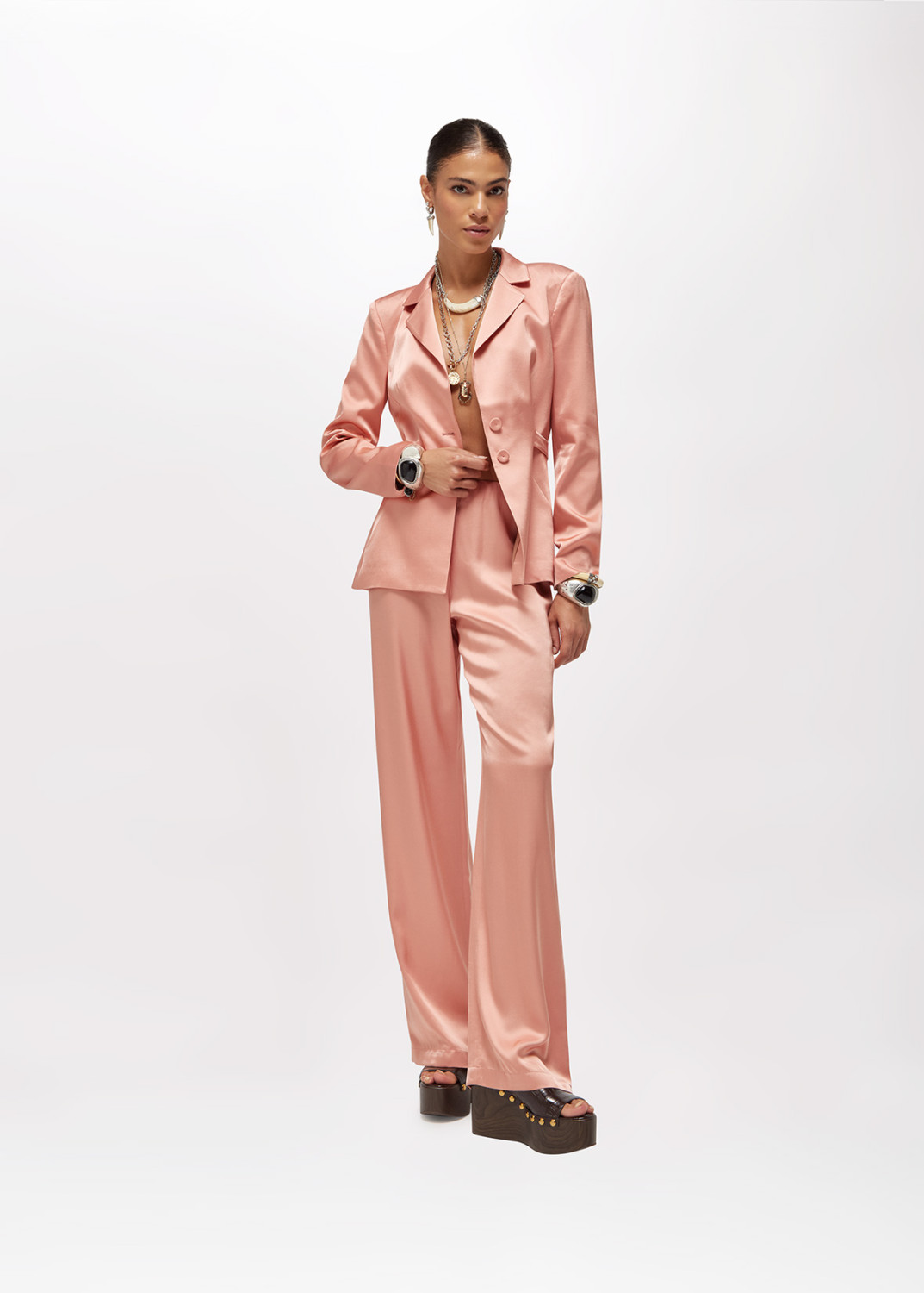 BLUGIRL: SATIN BLAZER WITH CUT-OUT