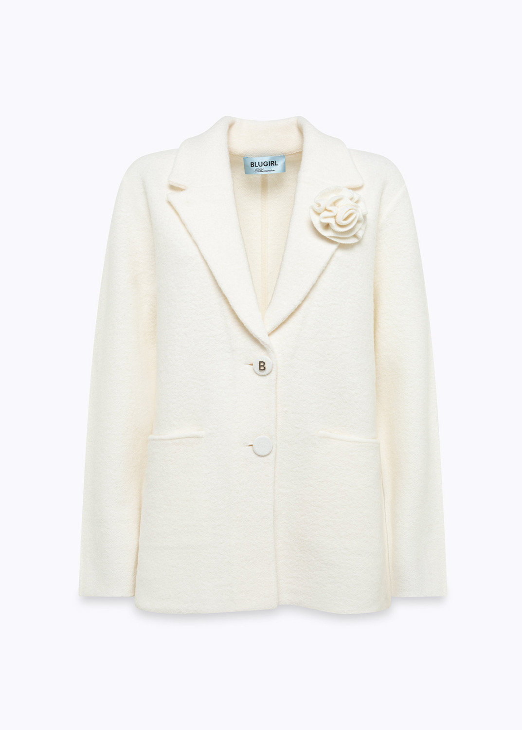 BLUGIRL: GIACCA OVER IN MAGLIA JACQUARD CON SPILLA