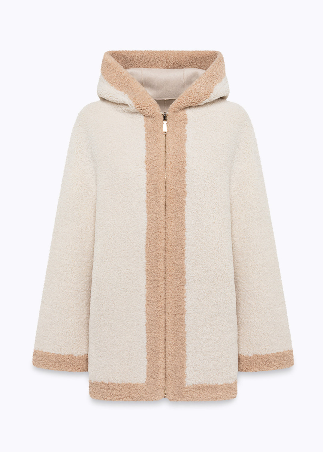 BLUGIRL: SHEARLING EFFECT COAT WITH LOGO