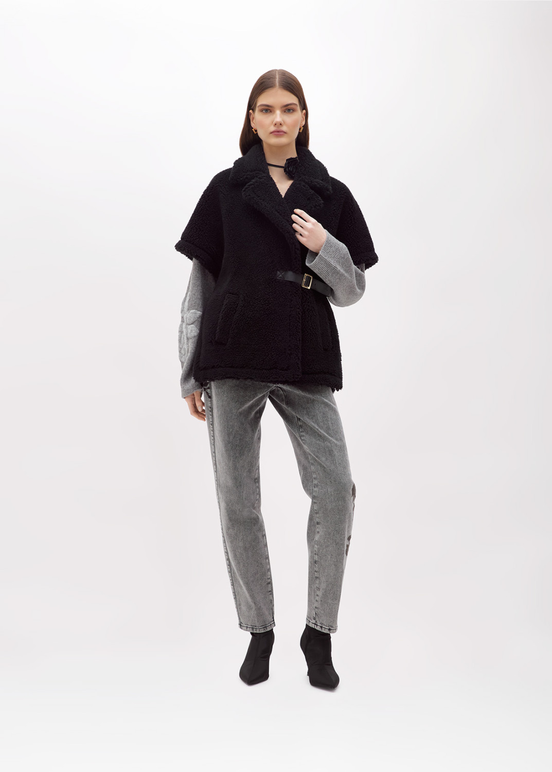 BLUGIRL: FAUX FUR KIMONO GILET