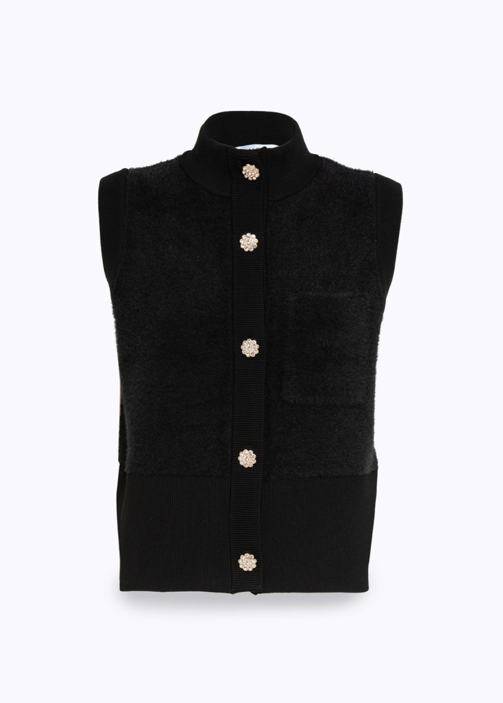 GILET IN FILATO EFFETTO PELLICCIA