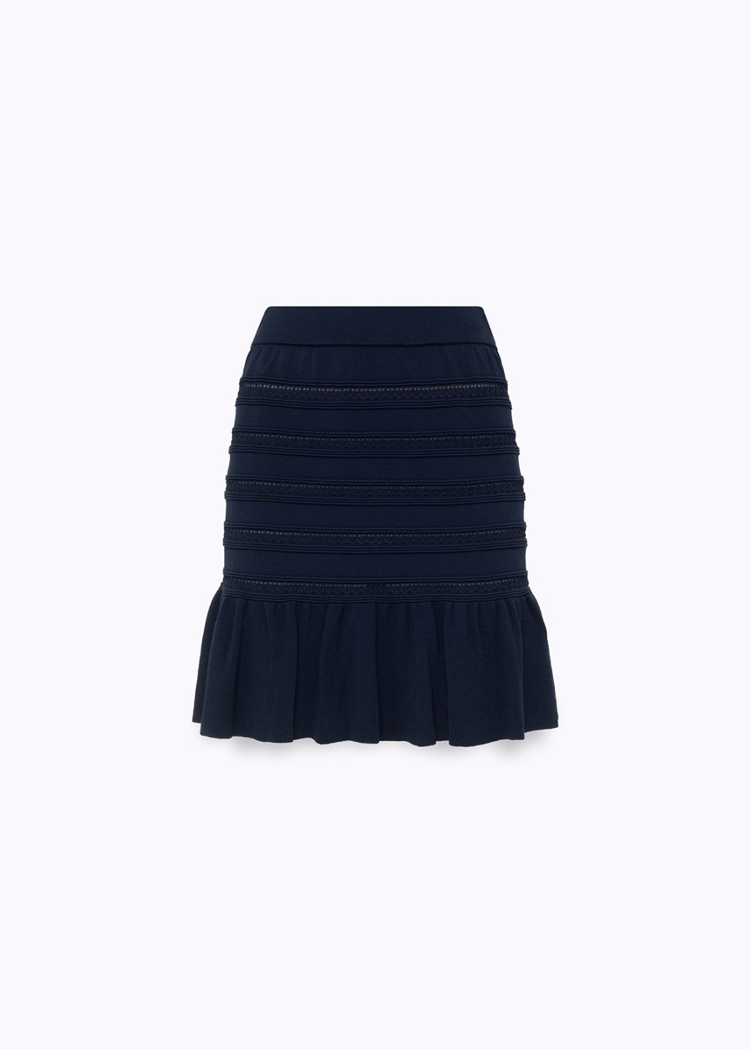 BLUGIRL: GONNA CORTA IN MAGLIA CON BALZA