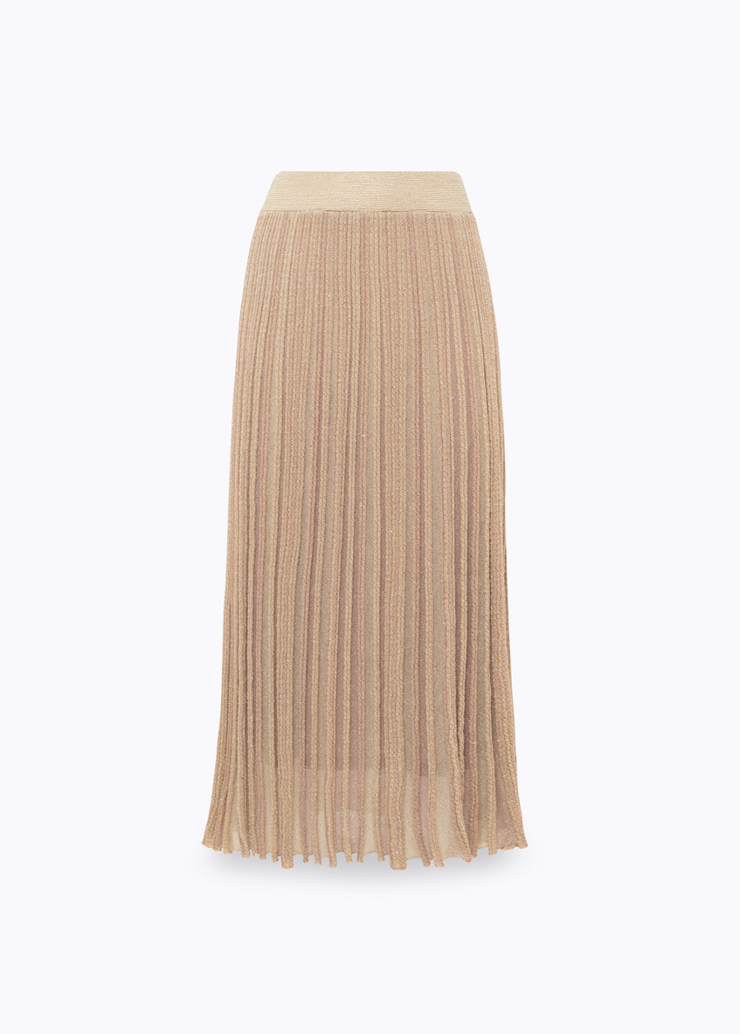 BLUGIRL: STRIPED LUREX-KNIT LONG SKIRT