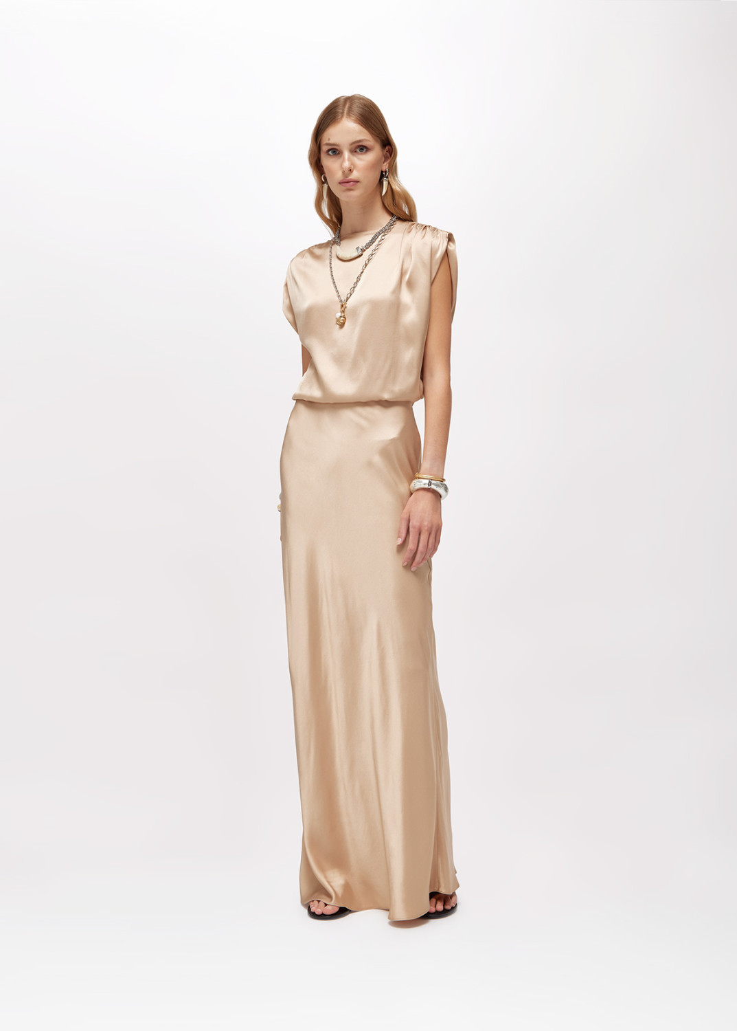 BLUGIRL: GONNA LUNGA IN RASO