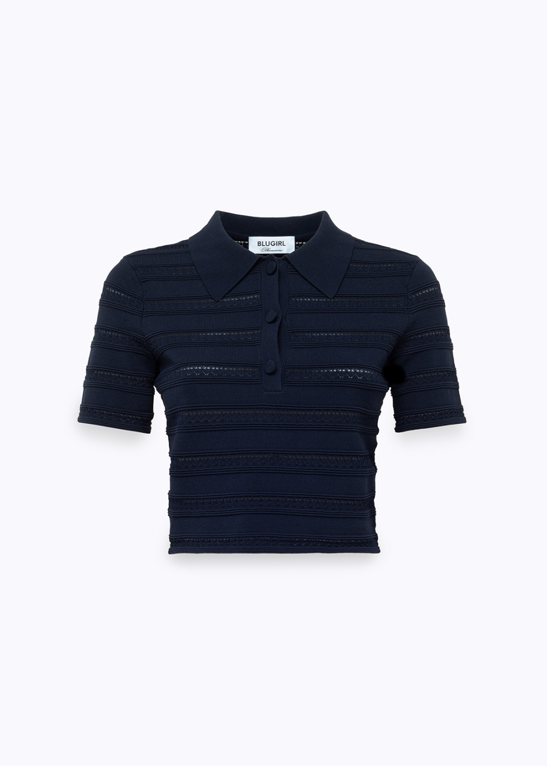 BLUGIRL: MAGLIA CROPPED IN VISCOSA POINTELLE