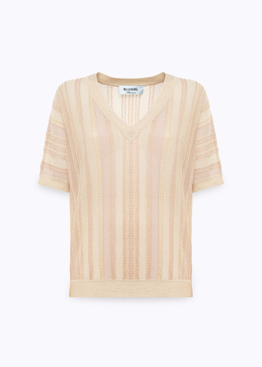 BLUGIRL: STRIPED LUREX-KNIT TOP