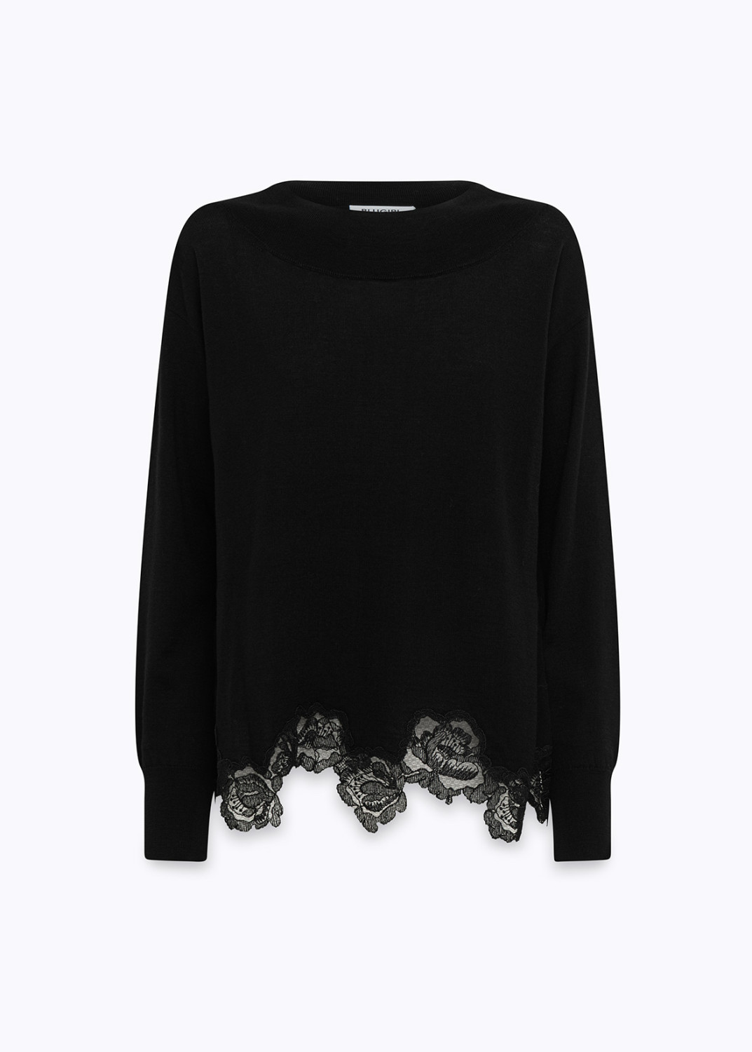 BLUGIRL: MAGLIA IN LANA CON PIZZO