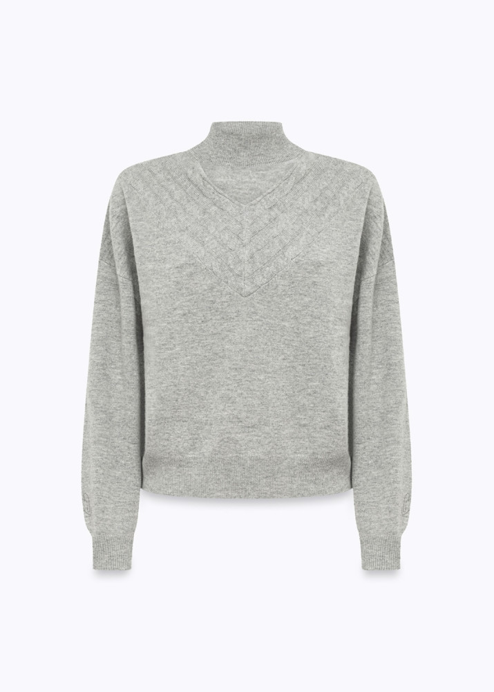 WOOL AND CASHMERE SWEATER WITH CABLES