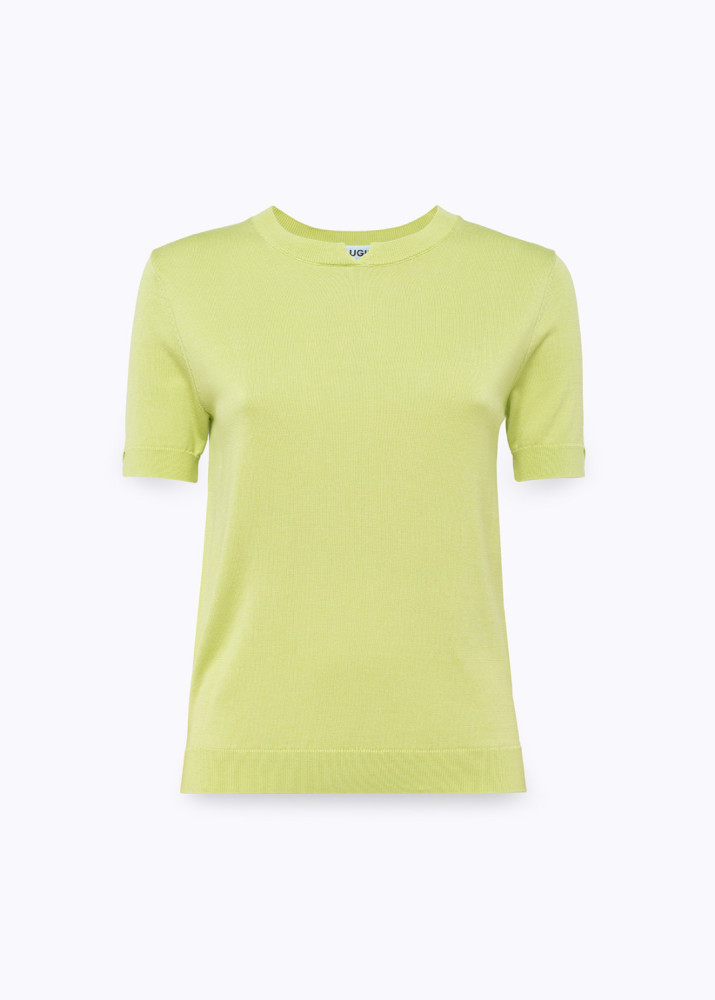 MAGLIA IN LYOCELL E COTONE CON SPILLA