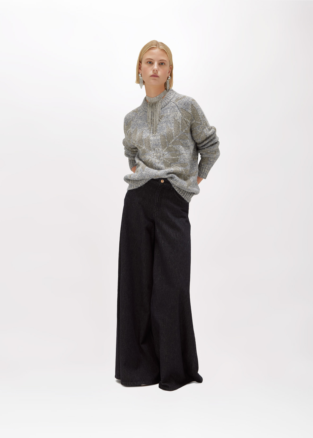 BLUGIRL: Wool Blend Sweater with Lurex