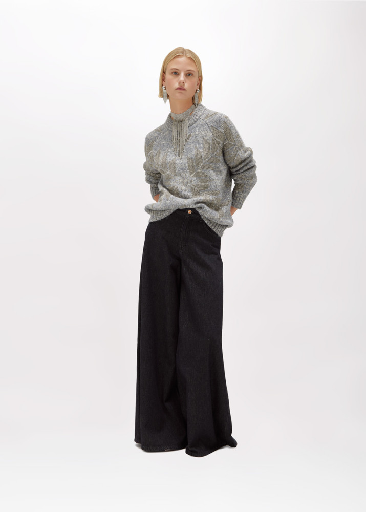 Wool Blend Sweater with Lurex