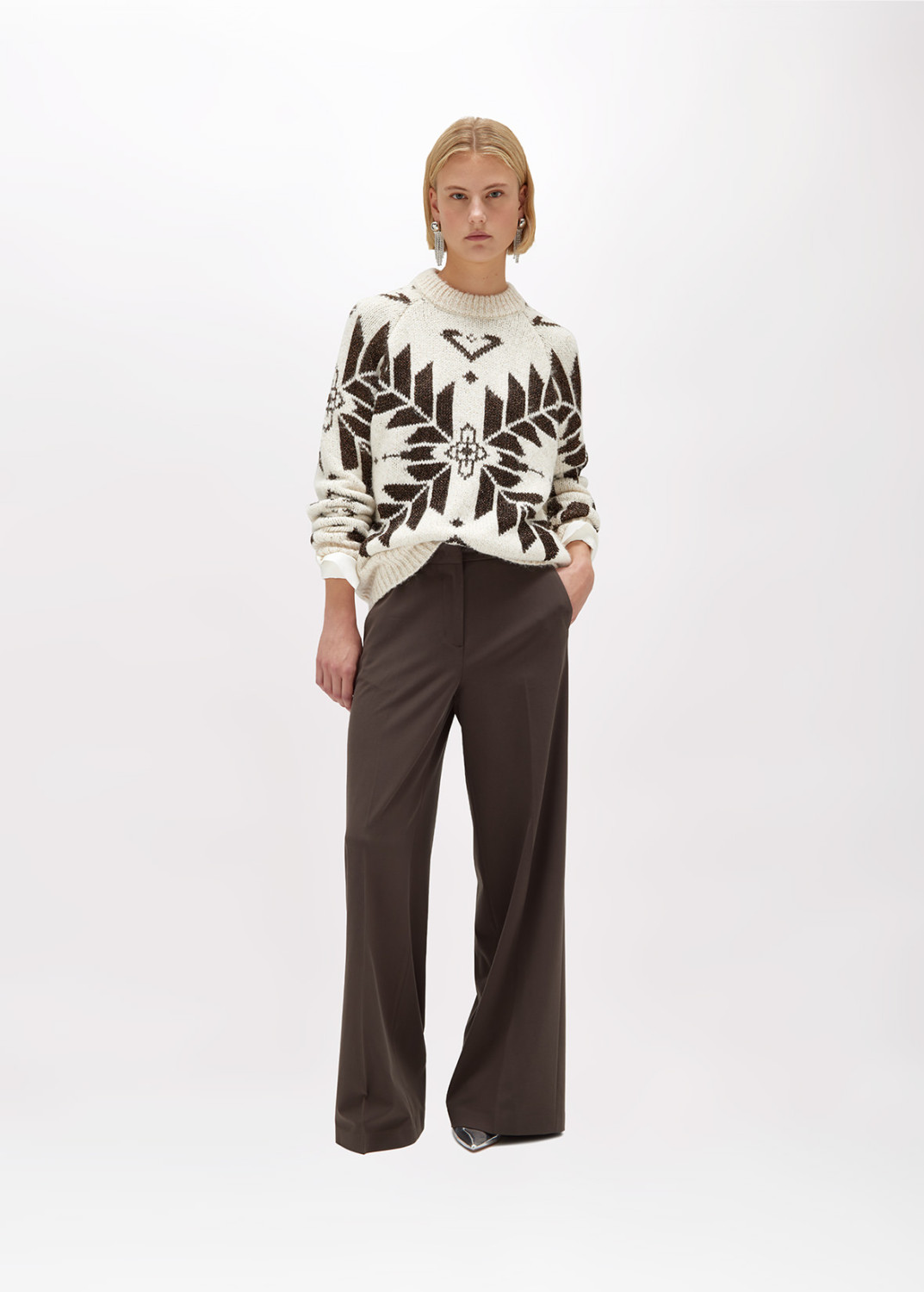 BLUGIRL: Lurex Mixed Wool Sweater