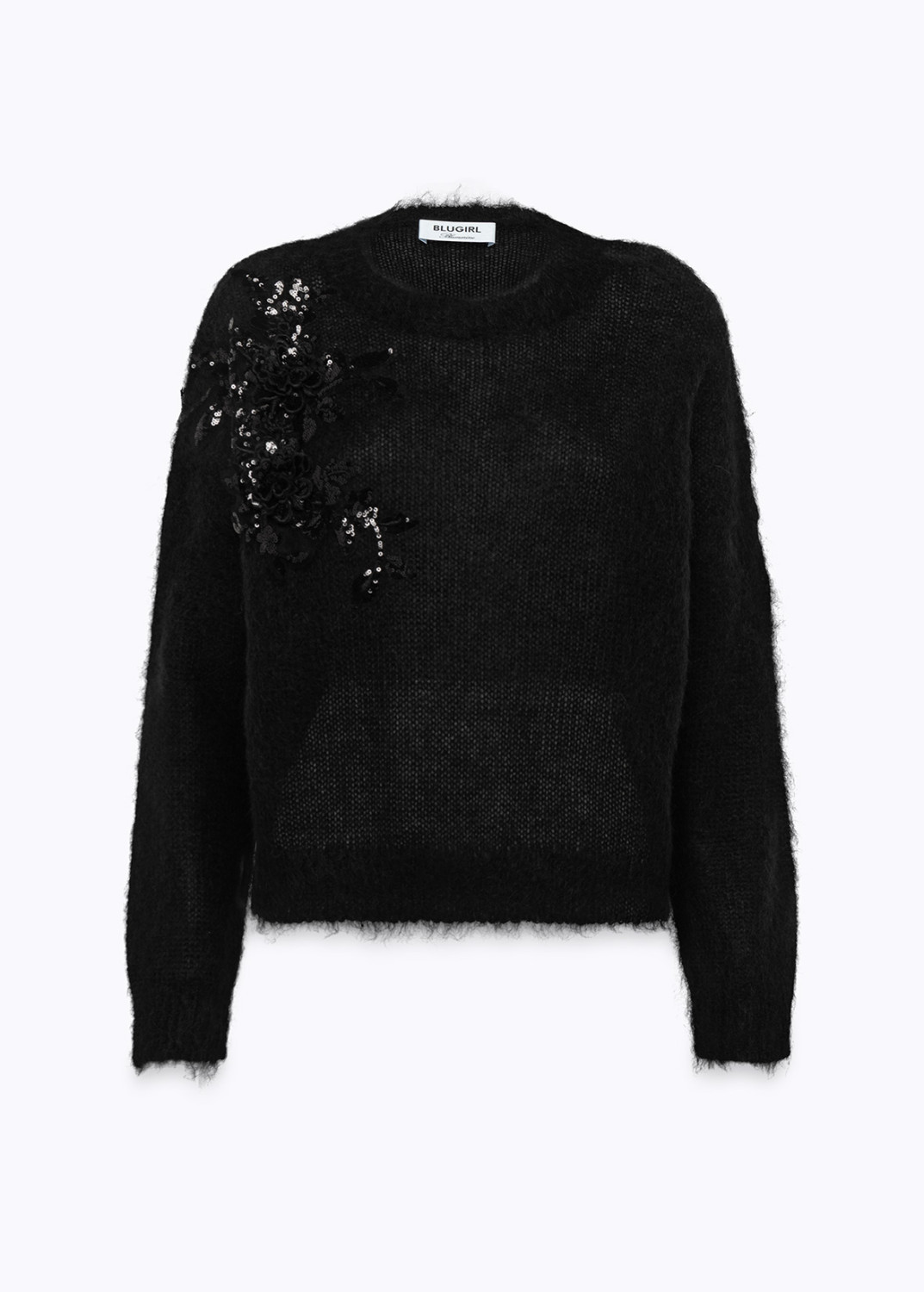 BLUGIRL: MOHAIR SWEATER WITH EMBROIDERY