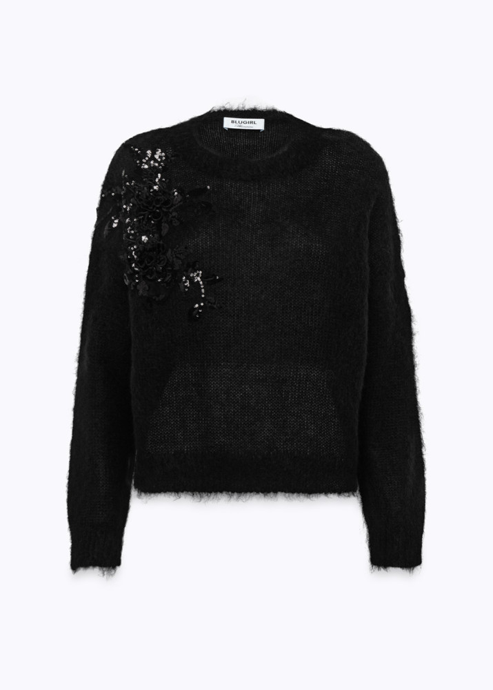 MOHAIR SWEATER WITH EMBROIDERY