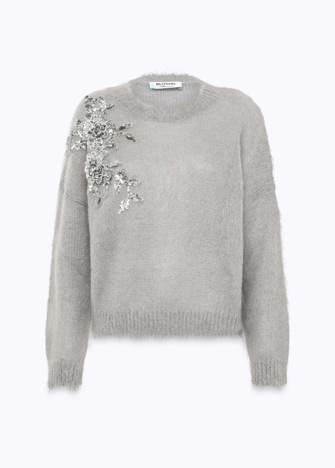 BLUGIRL: MOHAIR SWEATER WITH EMBROIDERY
